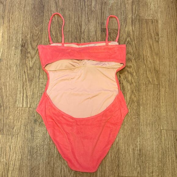 J. Crew Peach Cutout Bandeau One-Piece in Terry Size 18 - Picture 7 of 13